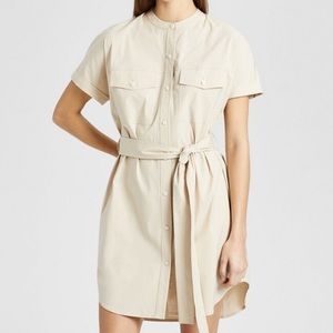 Theory Belted Cargo Stretch Dress